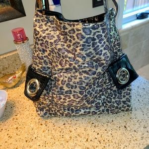 Cheetah sequin handbag